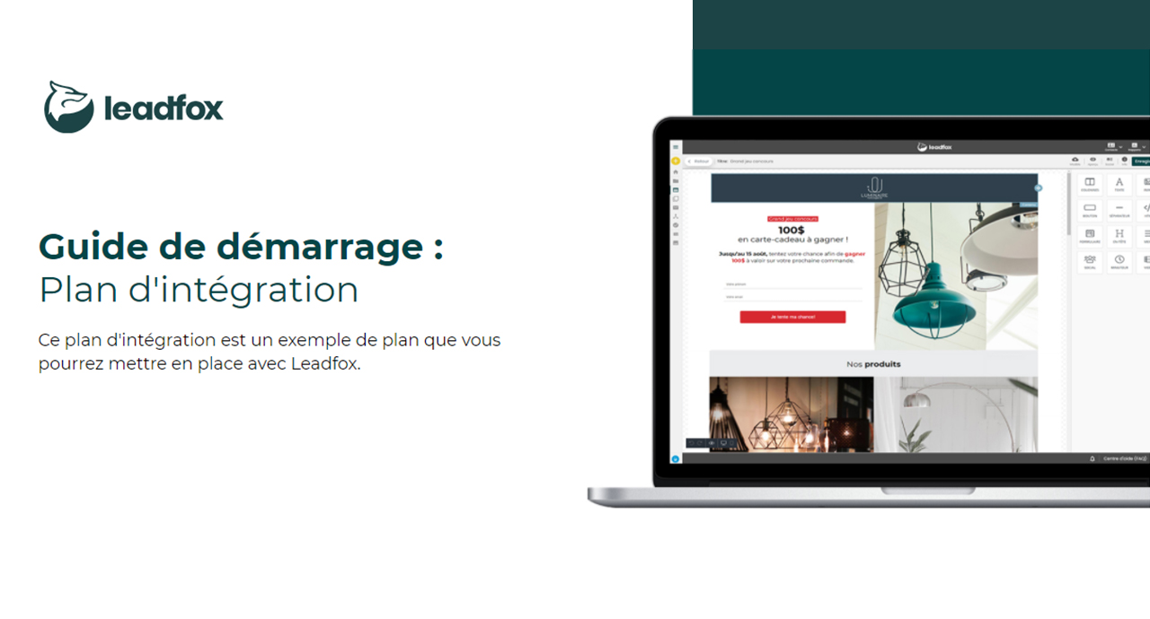 Guide de démarrage : Plan d'intégration