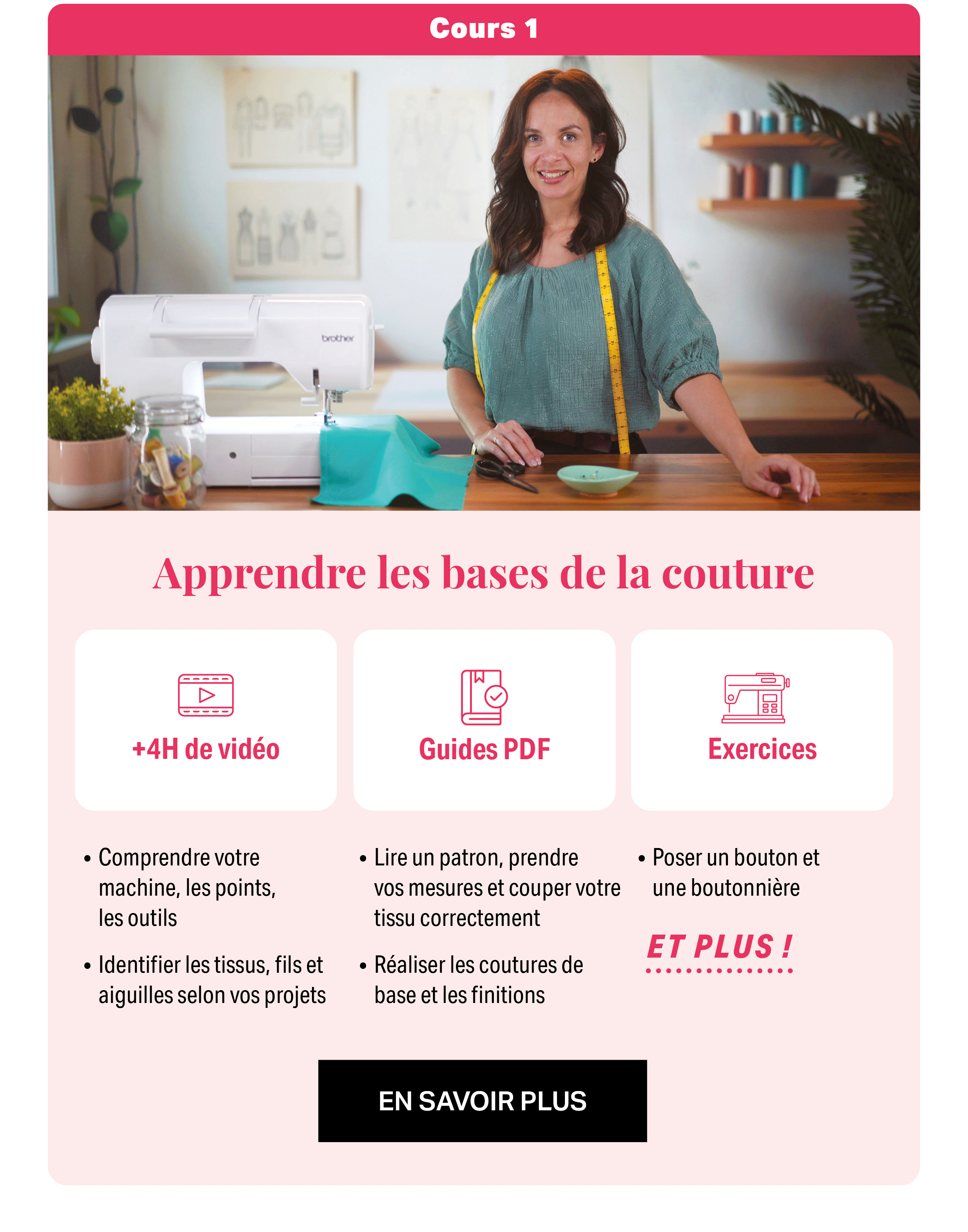 apprendre les bases de la couture