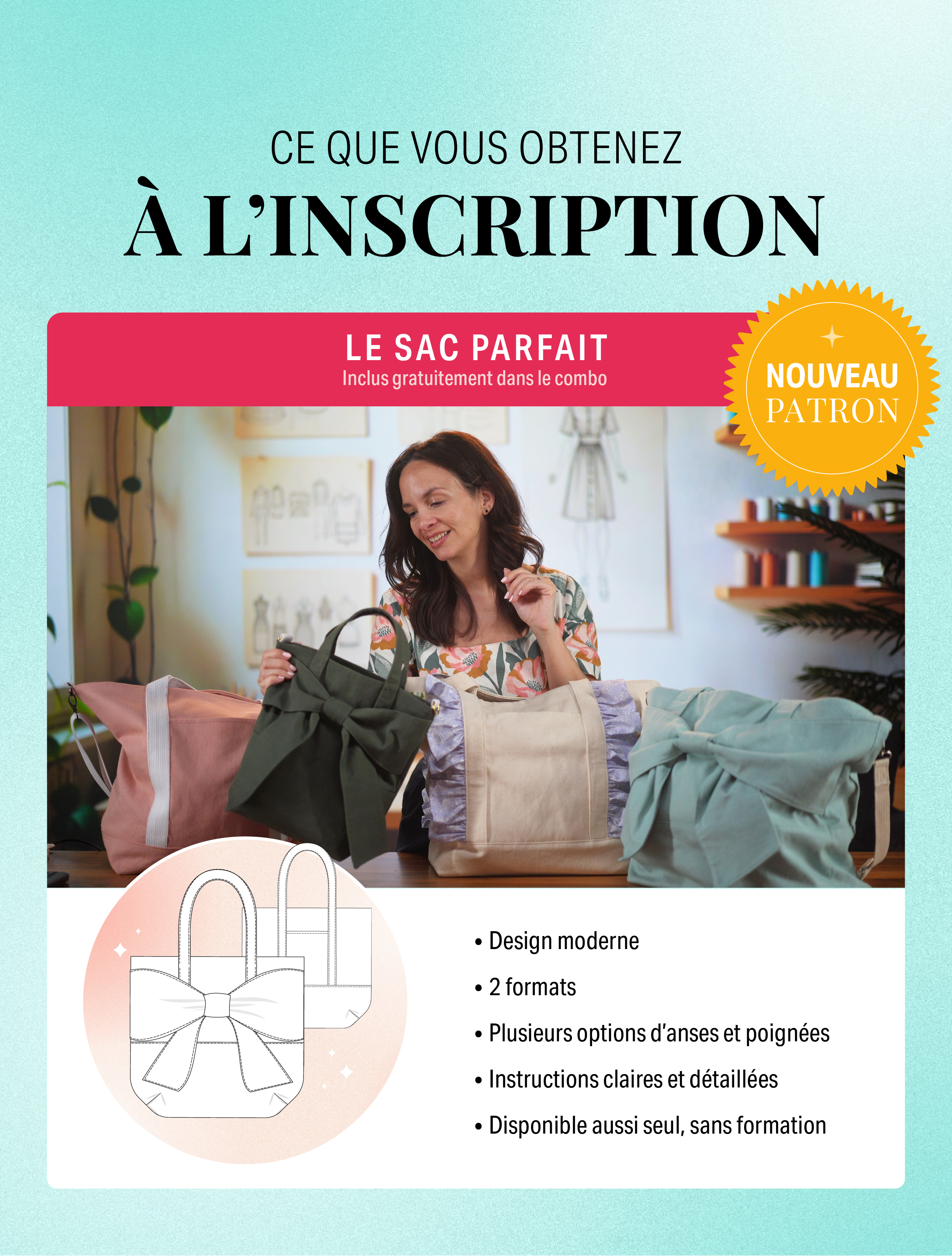 tout ce que vous obtenez à l'inscription