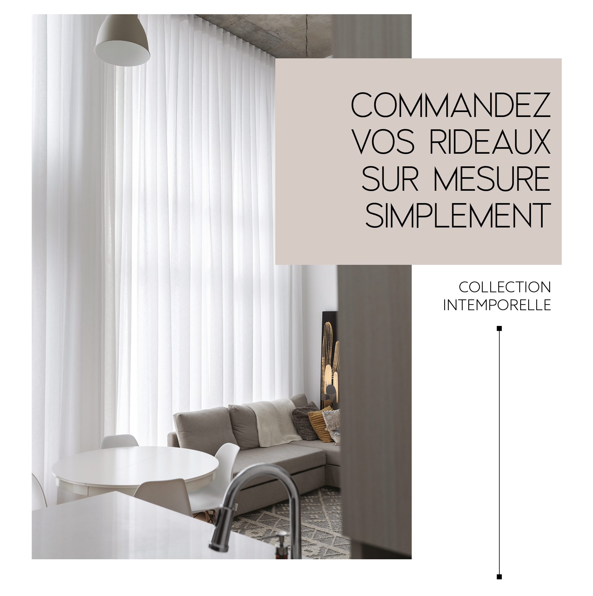 Commandez vos rideaux sur mesure simplement