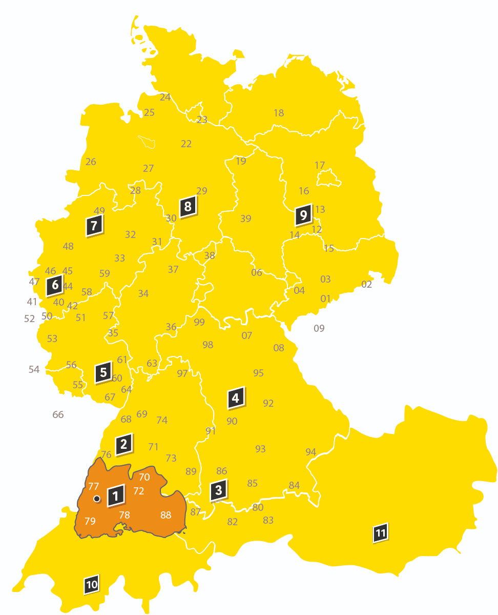 Handelskarte Deutschland - Zone1