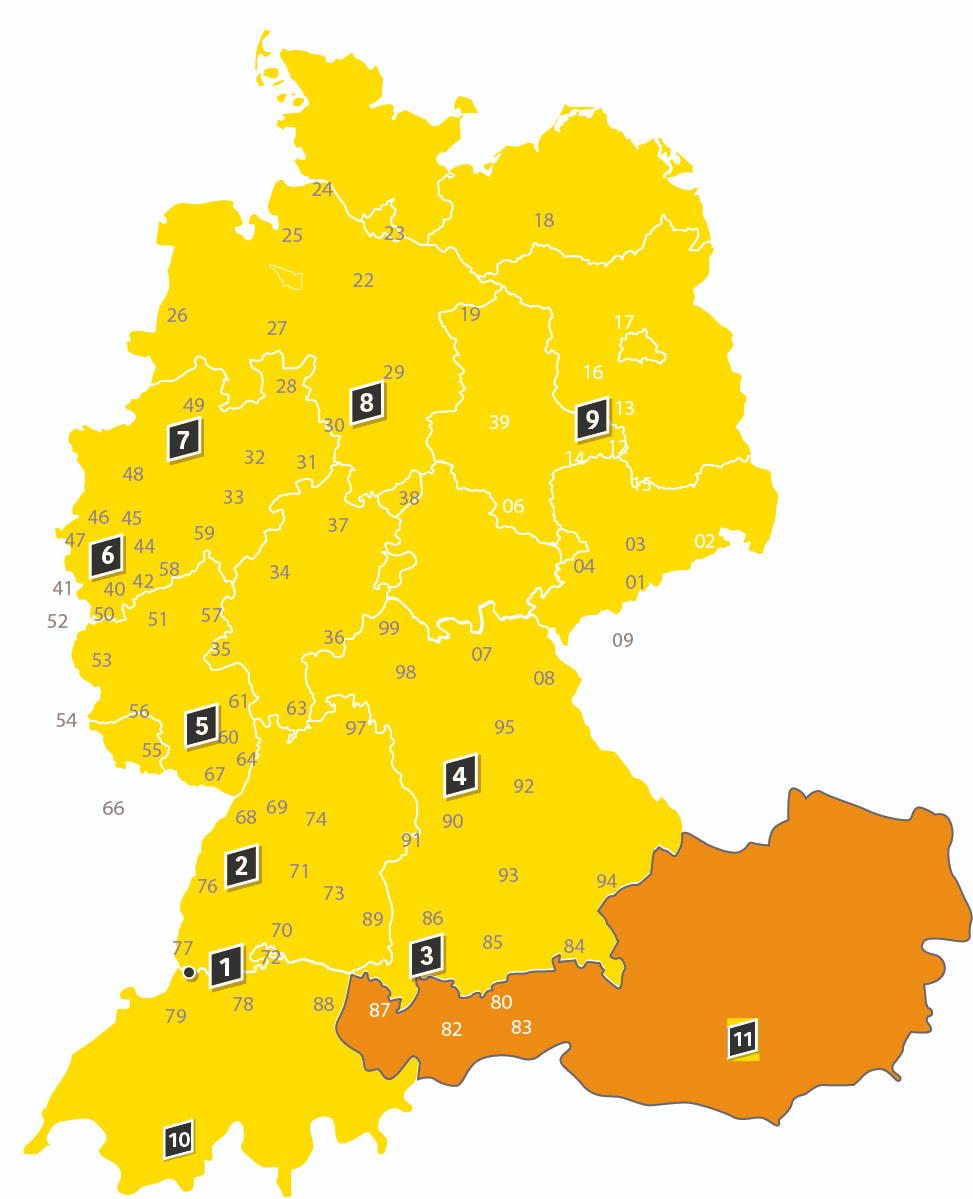 Handelskarte - Zone 11 (Österreich)