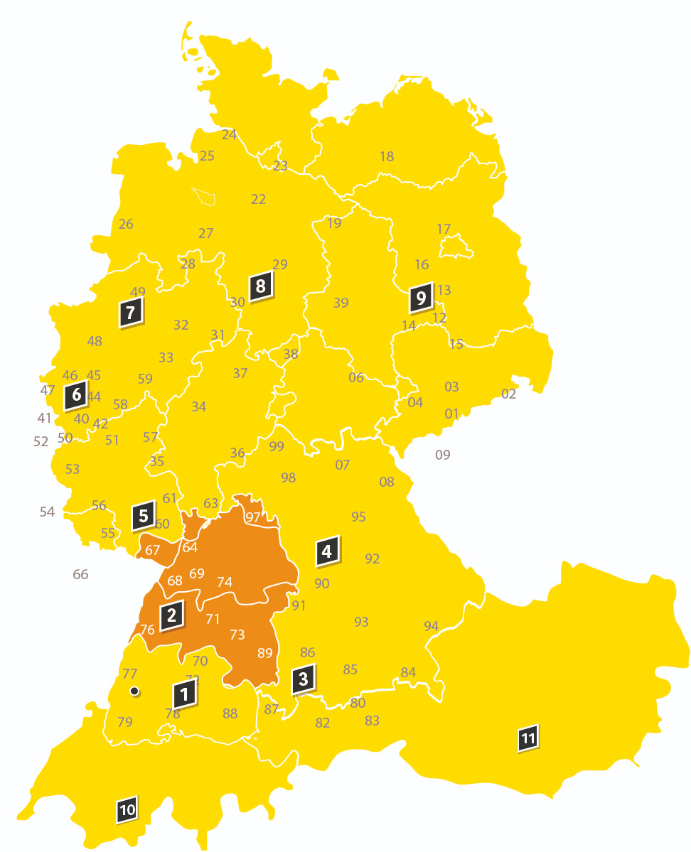 Handelskarte Deutschland - Zone2