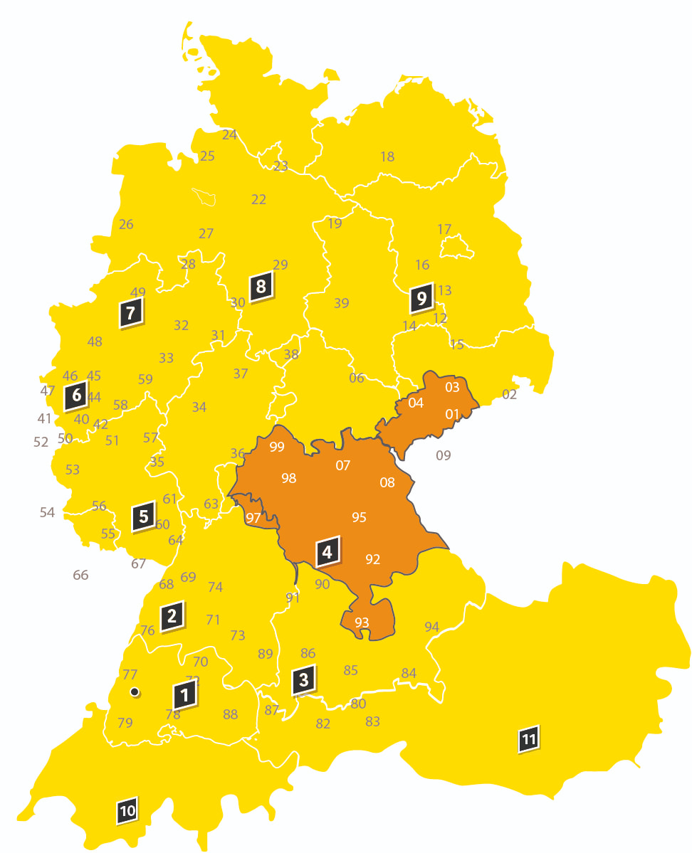 Handelskarte Deutschland - Zone4