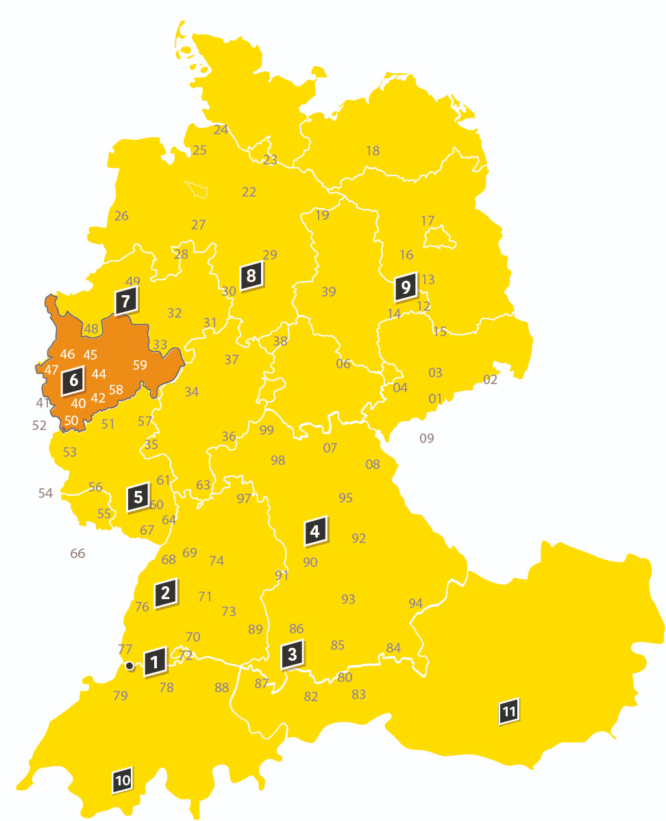 Handelskarte Deutschland - Zone6