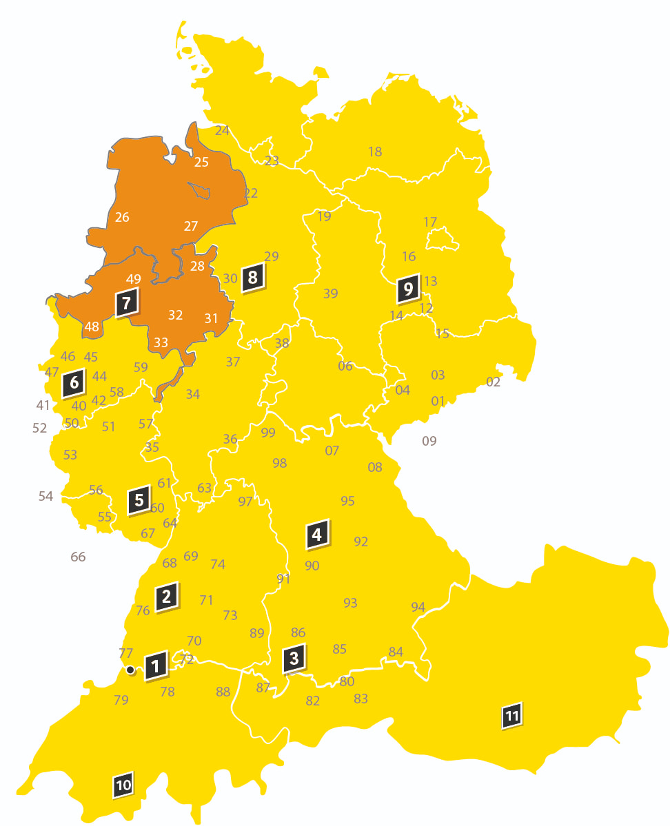 Handelskarte Deutschland - Zone7