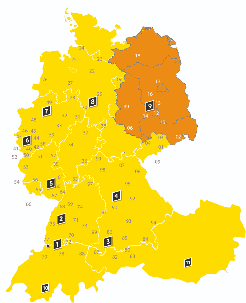 Handelskarte Deutschland - Zone9