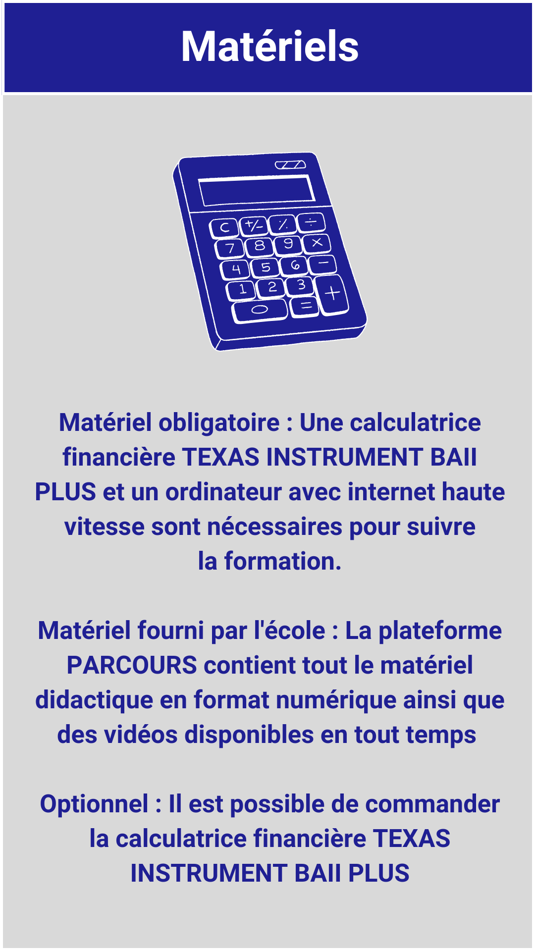 Matériels
