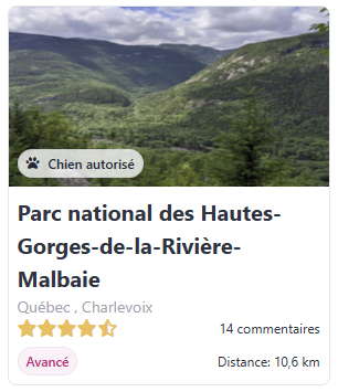 Parc natonal des Hautes-Gorges-de -la Rivère-Malbaie 