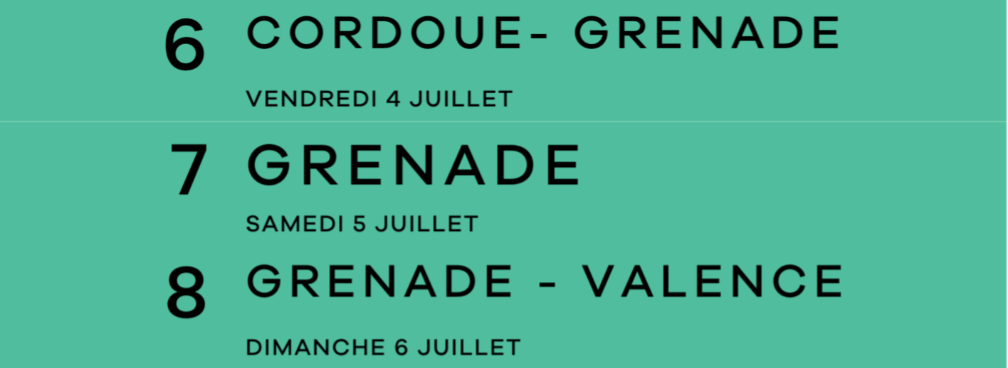 Cordoue - Grenade - Valence