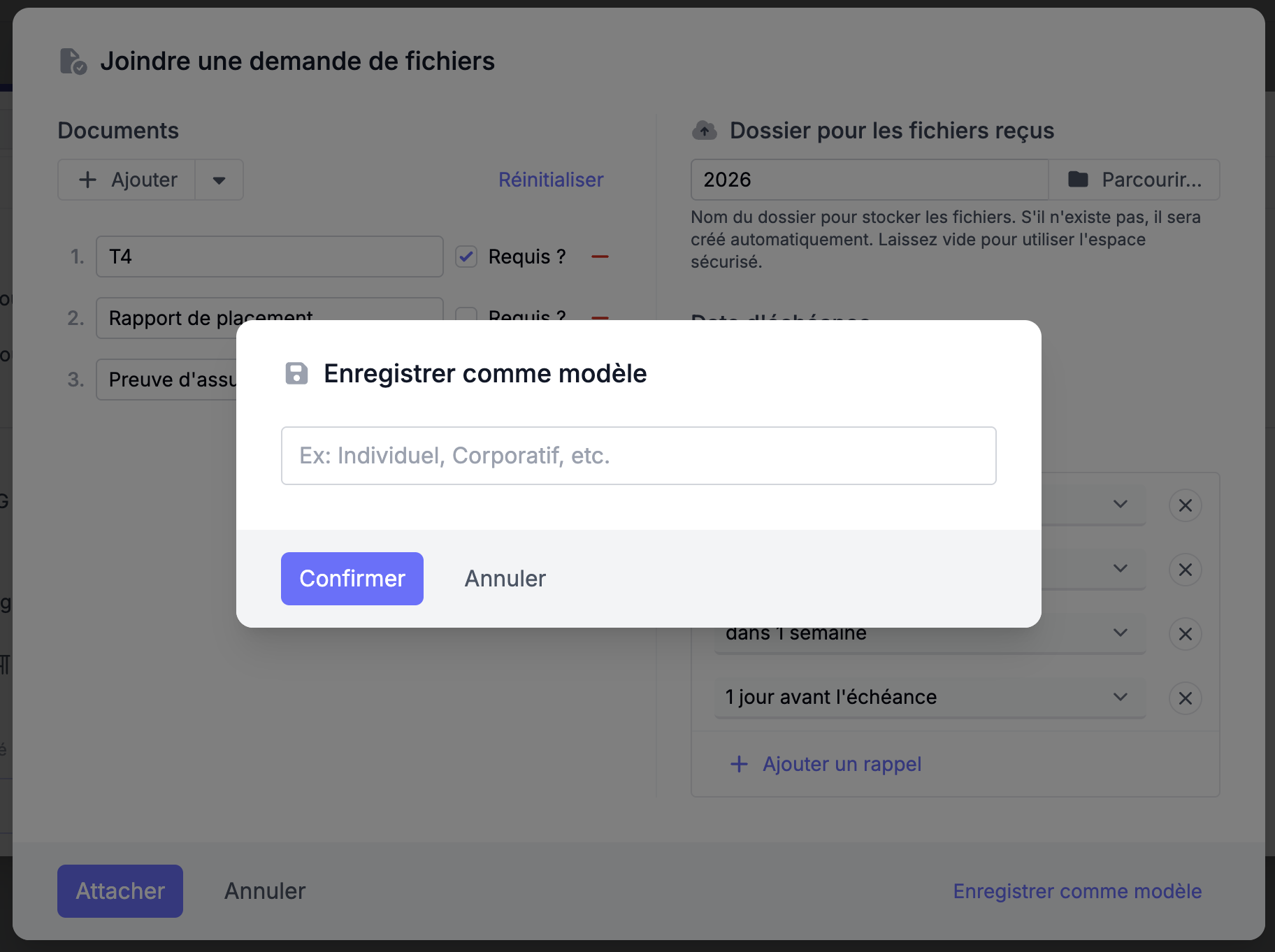 Creating a document request in Convoflo