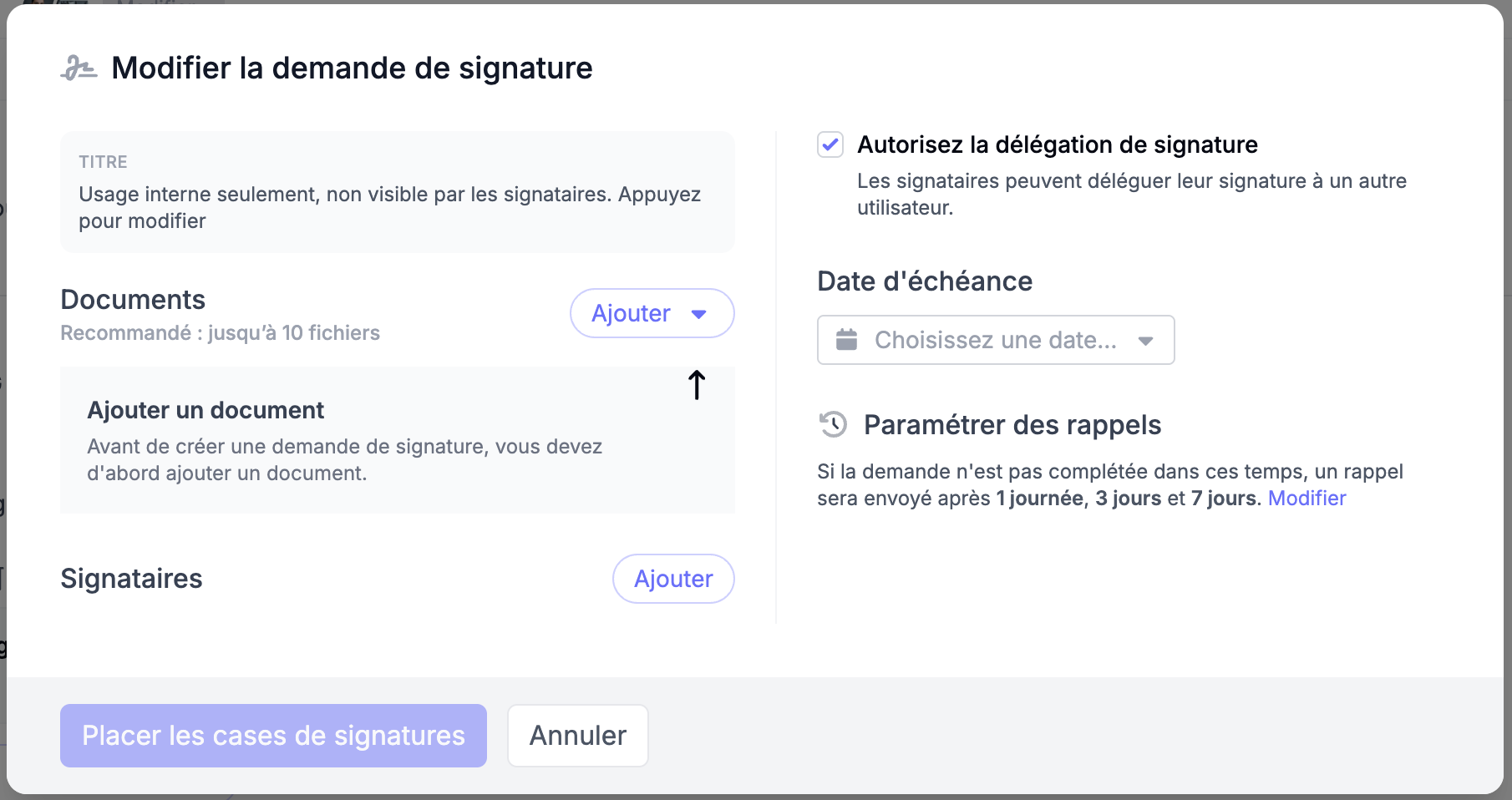 Demandes de signature : L'automatisation complète