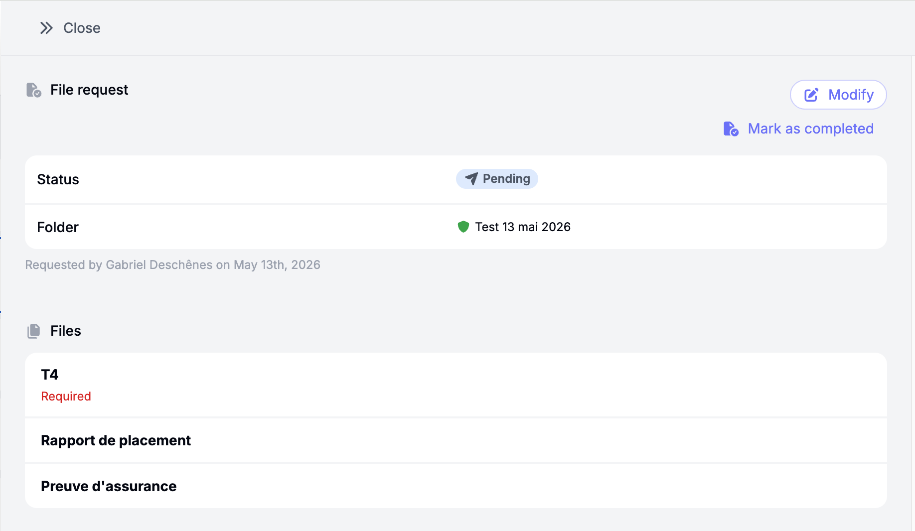 File request governance
