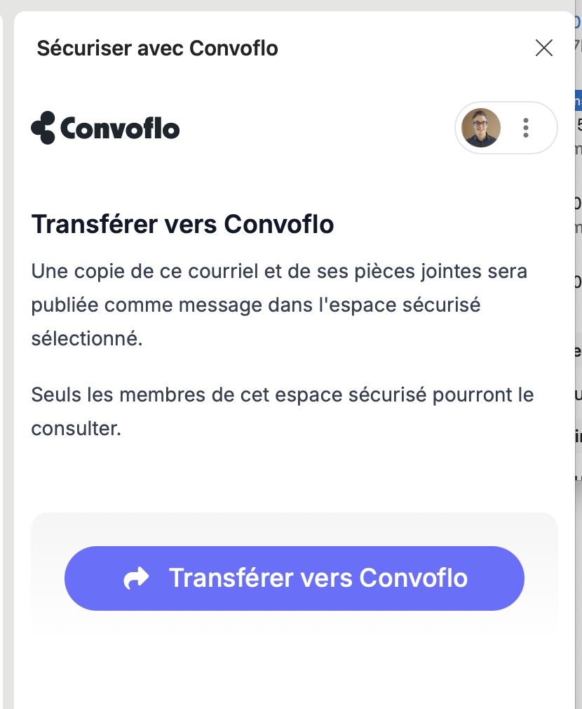 Convoflo add-in login interface