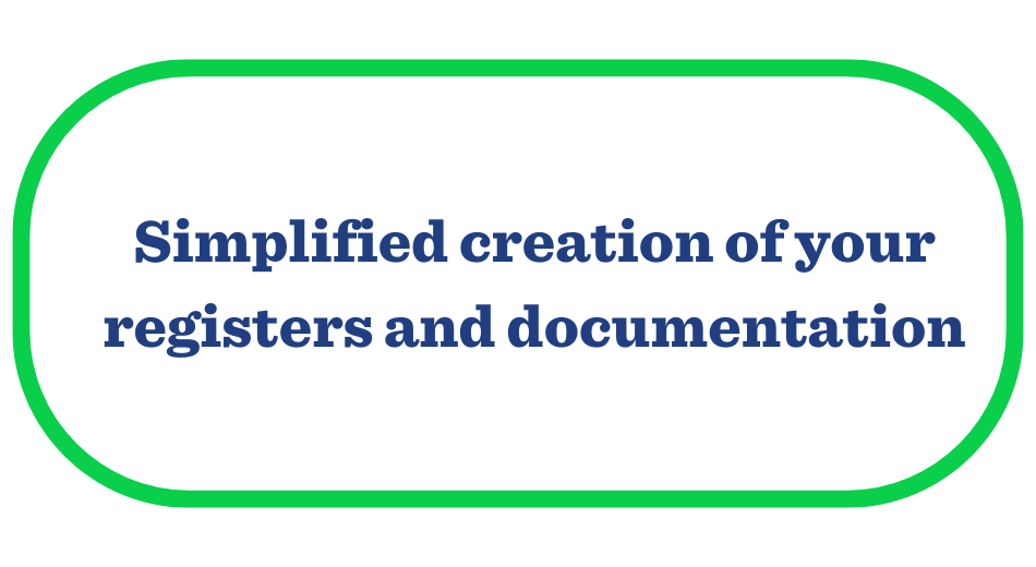 Simplified creation of your registers and documentation