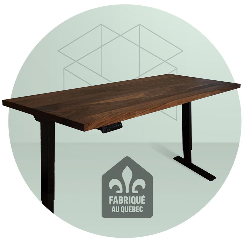 La Shop Authentique : bureau ergonomique haut de gamme en bois massif